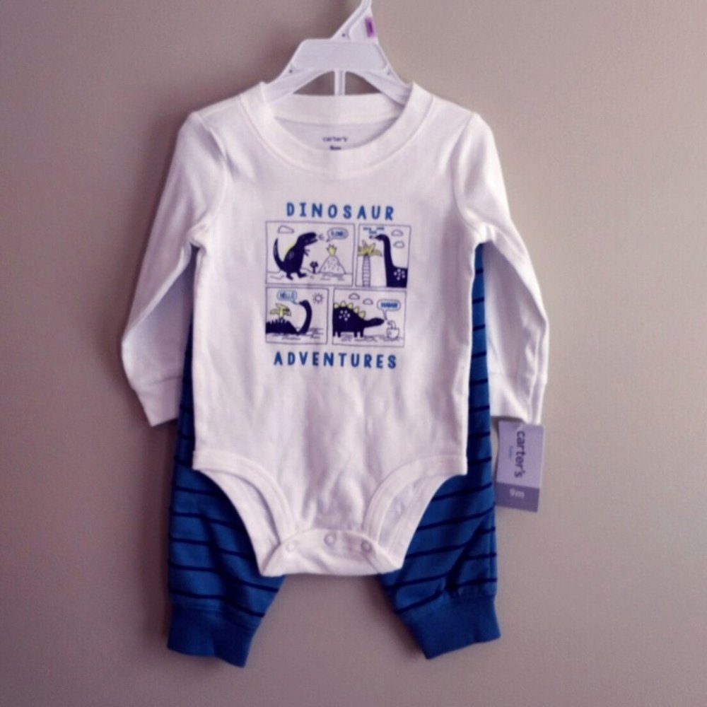 Carter's, Baby Dinosaur Outfit, 2 Piece Set, Size 9 months - NWT